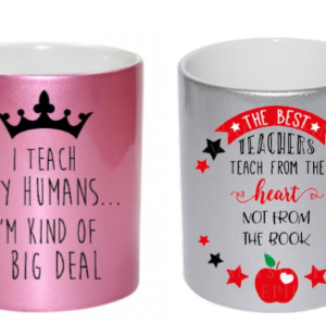 Pink or Silver Glitter Mug Personalised